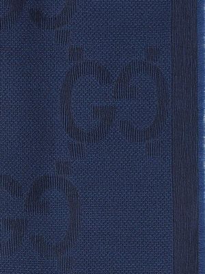 Jacquard skjerf Gucci blå