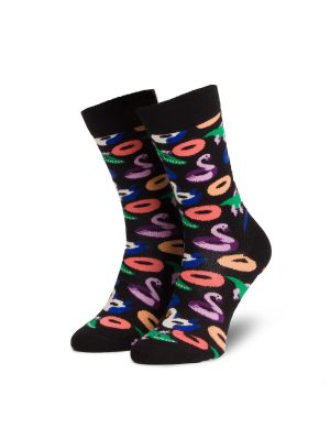 Ψηλές κάλτσες Happy Socks μαύρο