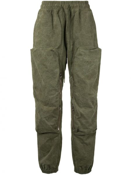 Pantalones rectos oversized con bolsillos Readymade verde