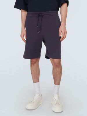 Jersey shorts aus baumwoll Dries Van Noten blau
