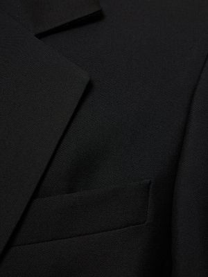 Vlnená bunda Burberry čierna