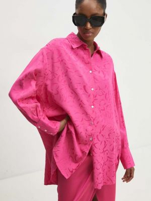 Koszula relaxed fit Answear Lab różowa