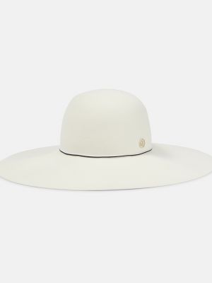 Белая фетровая шапка Maison Michel