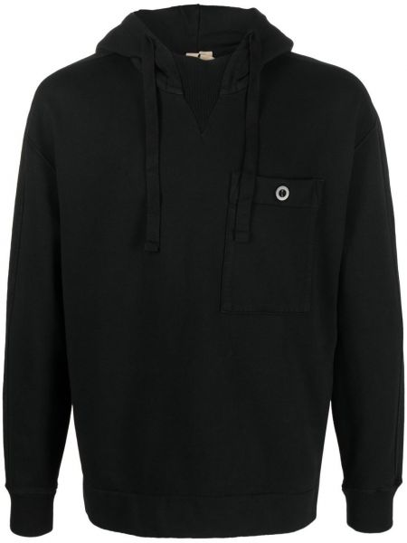 Džemperis su gobtuvu su kišenėmis Ten C juoda