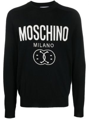 Trykt lang genser Moschino svart