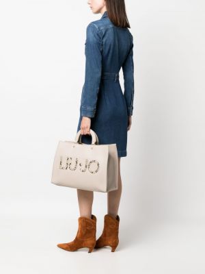 Leder shopper handtasche mit print Liu Jo