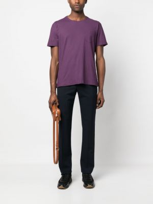 Kokvilnas t-krekls džersija Massimo Alba violets