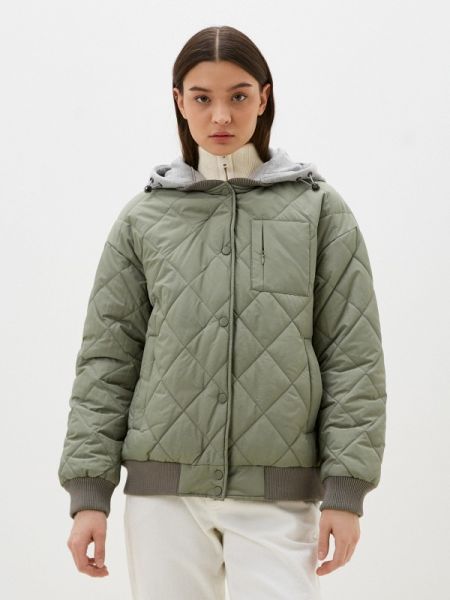 Утепленная демисезонная куртка Lawinter зеленая