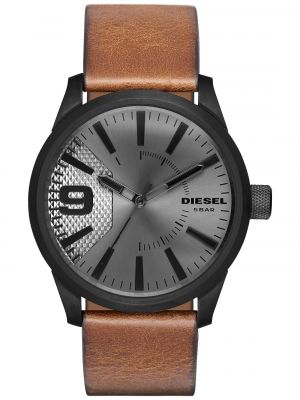 Часы с кожаным ремешком Diesel коричневые