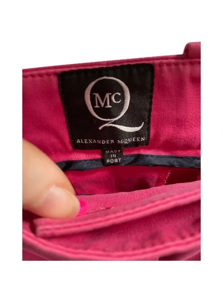 Spodnie bawełniane Alexander Mcqueen Pre-owned różowe
