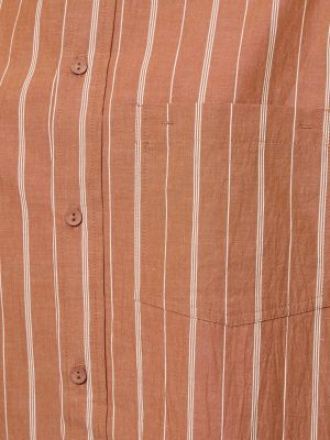 Camicia di lino di cotone Matteau arancione