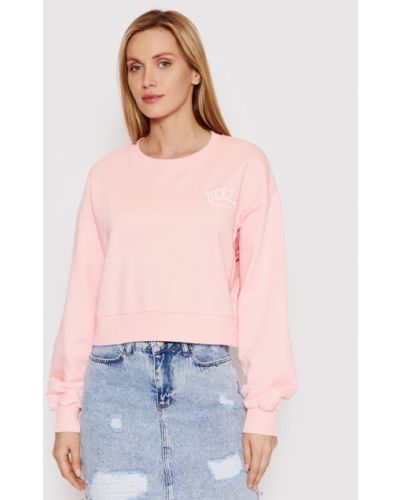 Laza szabású pulóver Deezee rózsaszín