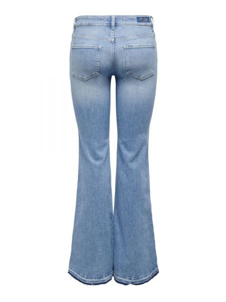 Tigrované bootcut džínsy Only modrá