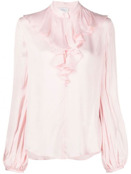 Блуза с драперии Giambattista Valli розово
