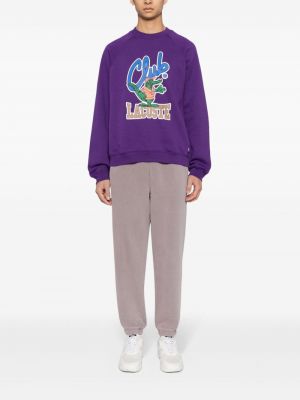 Jersey sweatshirt mit print Lacoste lila