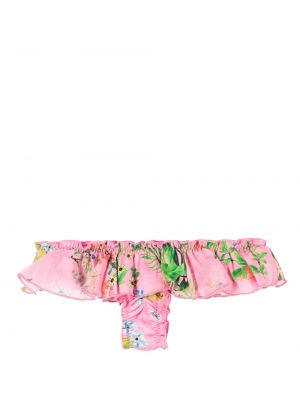 Geblümt bikini mit print mit rüschen Cynthia Rowley pink