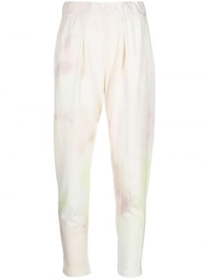 Спортни панталони с tie-dye ефект Raquel Allegra бяло