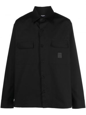 Bavlnená košeľa Balmain čierna