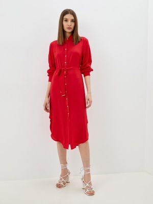 Красное платье-рубашка Marc&andre