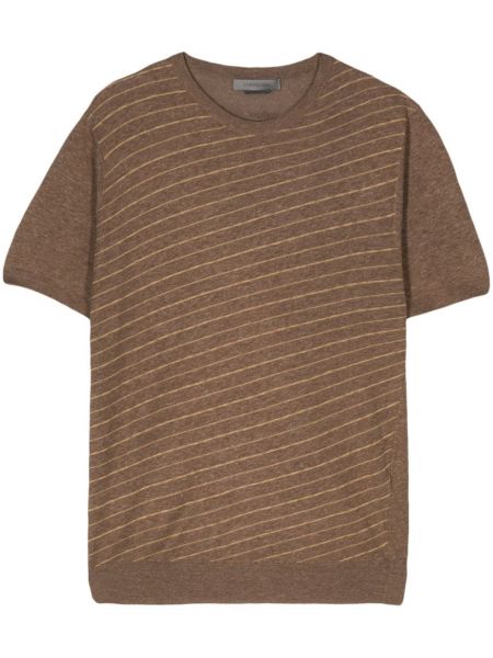 T-shirt à rayures en tricot Corneliani