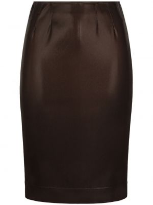 Midi sukně Dolce & Gabbana hnědé