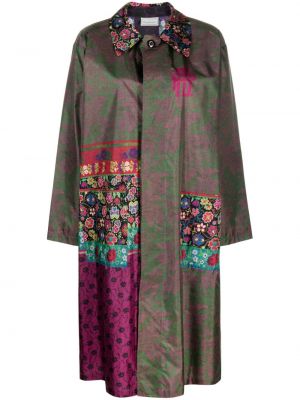 Palton de mătase cu imagine Pierre-louis Mascia verde