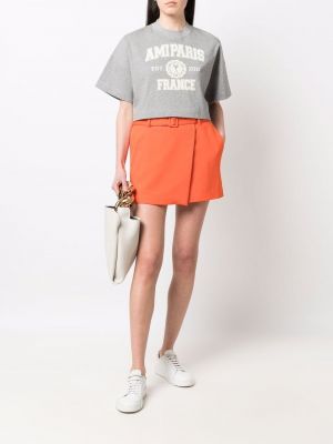 Mini spódniczka Ami Paris pomarańczowa