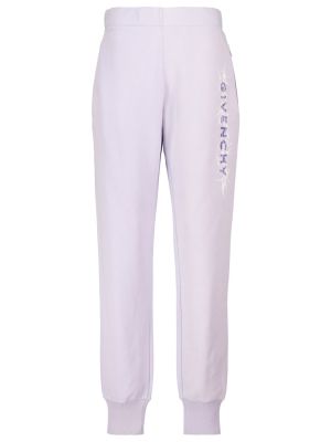 Spodnie sportowe bawełniane Givenchy - fioletowy