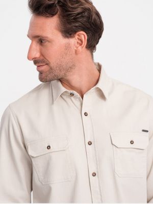 Bavlněná košile s knoflíky s kapsami Ombre