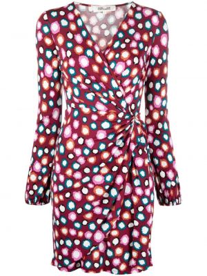 Kleid mit leopardenmuster Dvf Diane Von Furstenberg rot