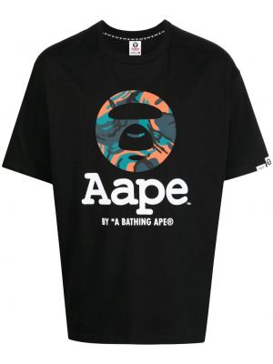 Trykt t-skjorte Aape By *a Bathing Ape® svart