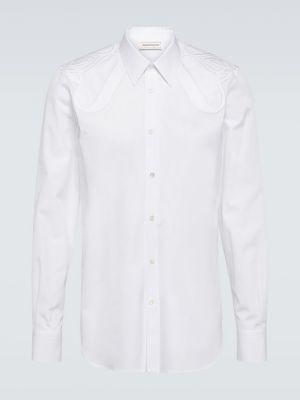 Βαμβακερό πουκάμισο Alexander Mcqueen λευκό