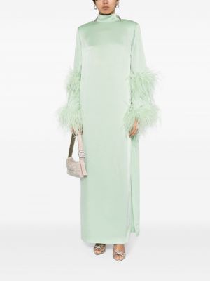 Sukienka koktajlowa w piórka Rachel Gilbert zielona