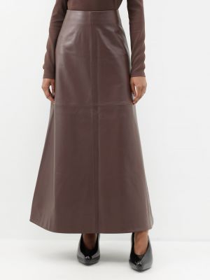 Кожаная юбка Lurline коричневая