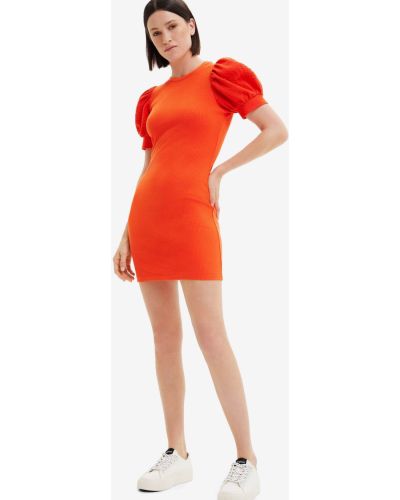Μini φόρεμα Desigual πορτοκαλί