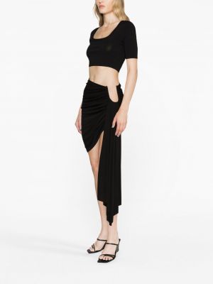 Drapované mini sukně Christopher Esber černé