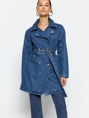 Traper jakna oversized Trendyol plava