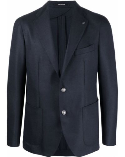 Ull lang blazer Tagliatore blå