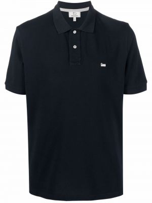 Brodert poloskjorte Woolrich blå