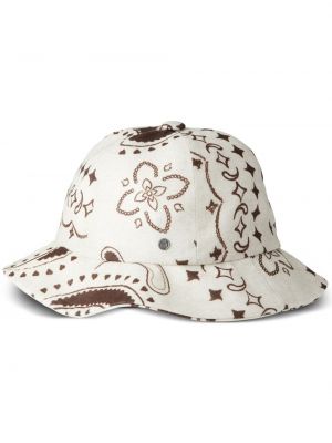 Cappello con stampa paisley Maison Michel bianco