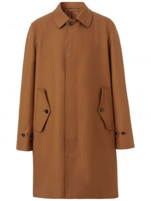 Bavlnený kabát s výšivkou Burberry hnedá