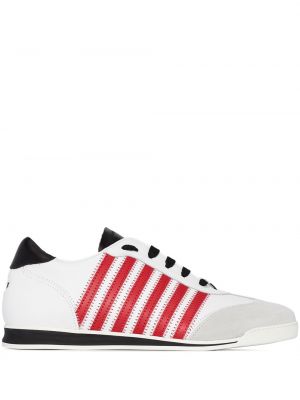 Lær sneakers Dsquared2 hvit