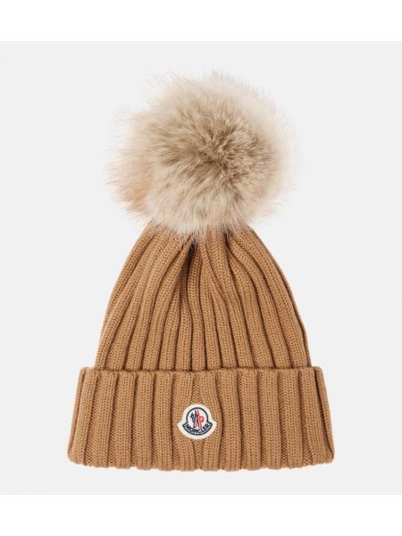 Ull mössa Moncler beige