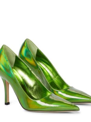 Полуотворени обувки Paris Texas зелено