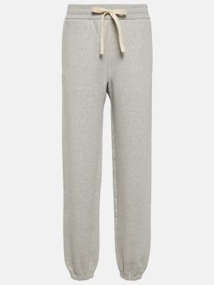 Pantalones de chándal de algodón de tela jersey Jil Sander gris
