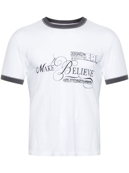 T-shirt avec imprimé slogan en coton à imprimé Erl