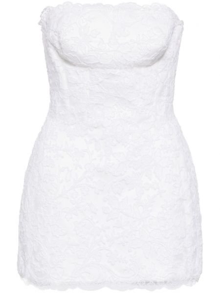 Robe bustier en dentelle Ermanno Scervino blanc