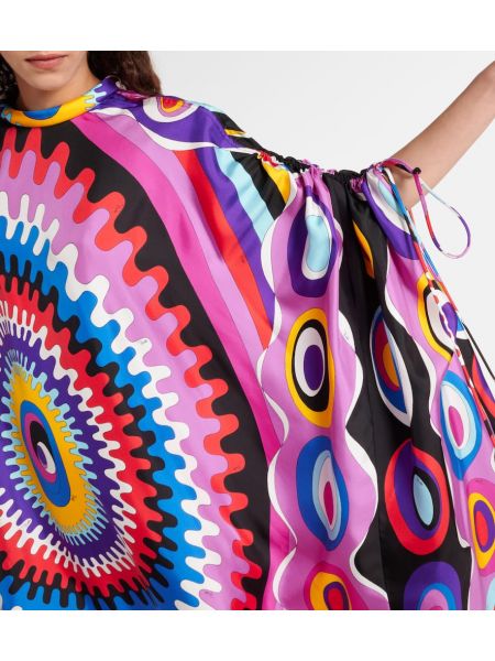 Μεταξωτή μάξι φόρεμα με σχέδιο Pucci