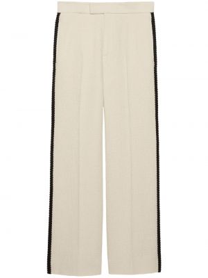 Pantalon en tweed Gucci blanc