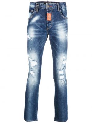 Nødlidende jeans 7/8 Philipp Plein blå